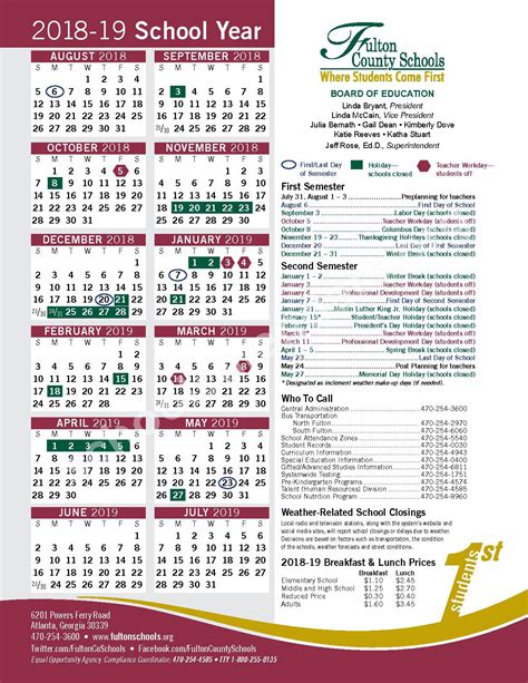 Roswell North Elementary Calendar